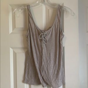 Cream tie up tank